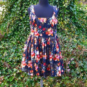 Asos Curve US 16 Floral Pinup Fit and Flare Dress